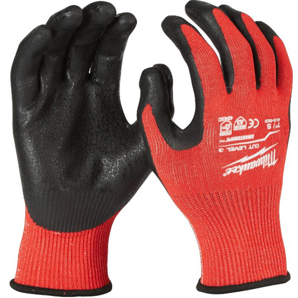 Milwaukee Guanti MOD. CUT C Gloves Colore ROSSO/NERO - MILWAUKEE